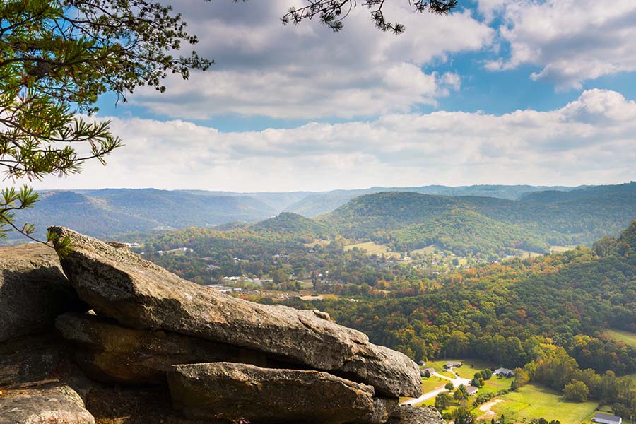 Berea KY - View Of Berea Kentucky Valley From Mountain Top