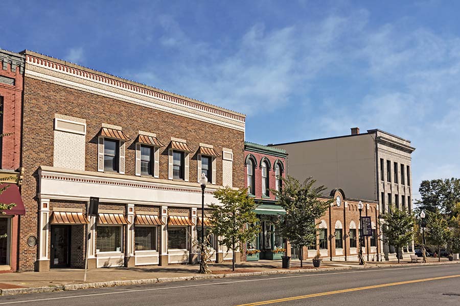 Contact - Row Of Buildings On Main Street In Richmond Kentucky